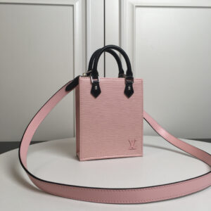 Louis Vuitton Petit Sac Plat Epi Leather Crossbody Bag in Pink