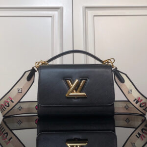 Louis Vuitton Twist Medium Crossbody Bag in Black Epi Leather
