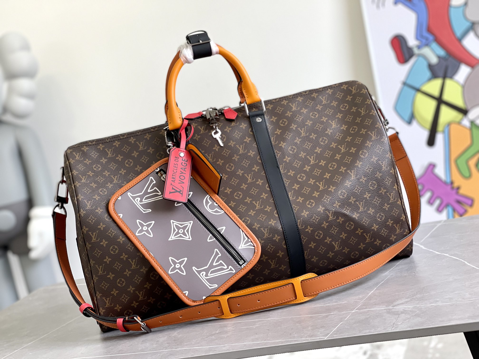 Louis Vuitton M56856 Keepall Bandouliere Travel Bag