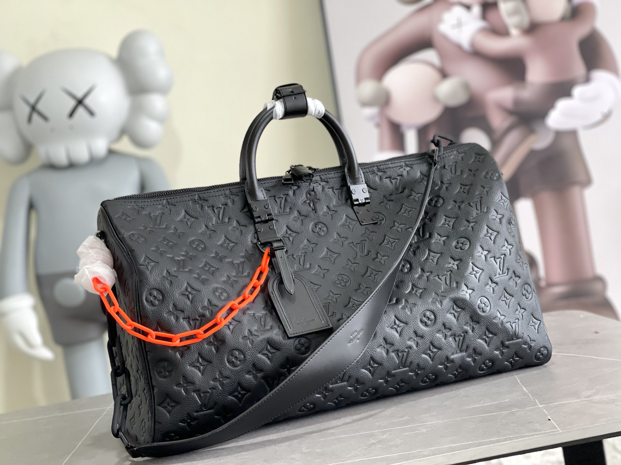 Keepall M44470 Monogram Taurillon Leather Travel Bag