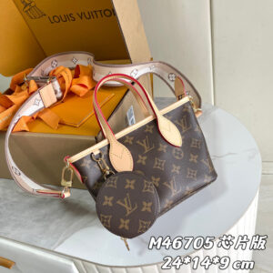 Louis Vuitton Neverfull BB Handbag in Damier Ebene Canvas
