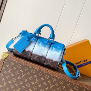 Louis Vuitton Keepall Bandoulière 25 Travel Bag in Monogram Surfin’ Canvas
