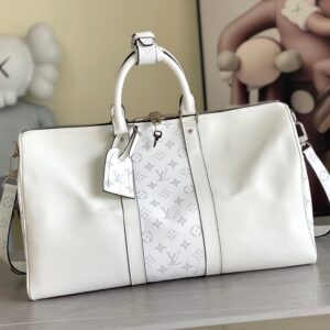 Louis Vuitton Taigarama Keepall Travel Bag M27792 / M30885 – White