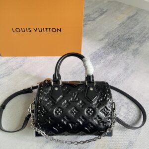 Louis Vuitton Speedy Trunk 20 Leather Crossbody Bag