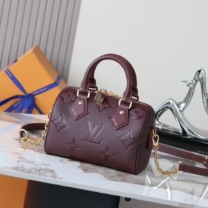 Louis Vuitton Sedy Bandoulière 20 Crossbody Bag in Burgundy Monogram Empreinte Leather
