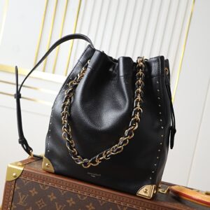Louis Vuitton Noé Trunk Leather Bucket Shoulder Bag M29131 Brown