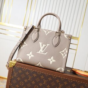 Louis Vuitton Onthego Small Tote Bag in Monogram Empreinte Leather