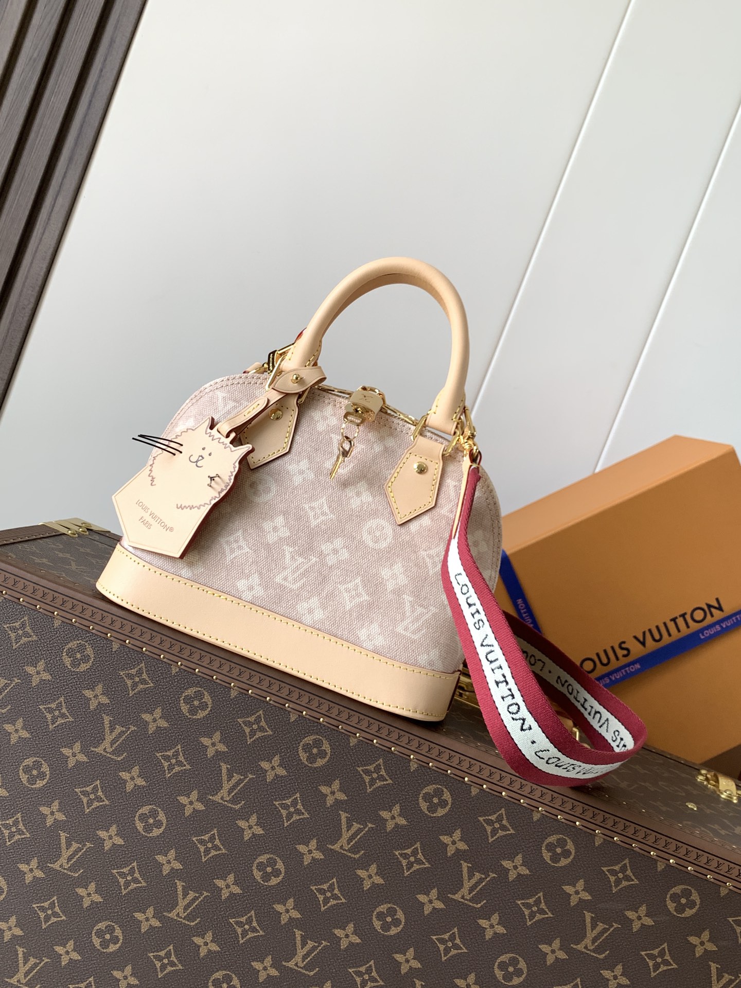 Louis Vuitton Alma BB Meowgram Canvas Handbag