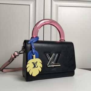 Louis Vuitton Twist Medium Crossbody Bag in Black Epi Leather