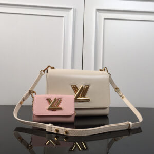 Louis Vuitton Twist MM Two-Tone Epi Leather Shoulder Bag with Detachable Twisty Clutch