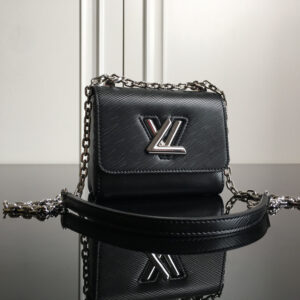 Louis Vuitton Twist Mini Crossbody Bag in Rose Red Epi Leather