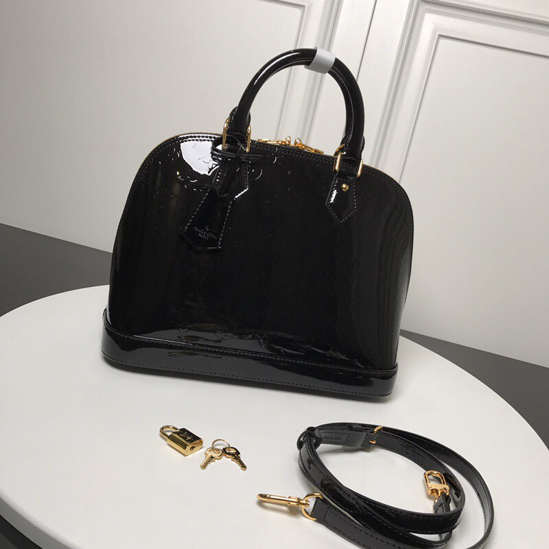 Alma M93595 Monogram Vernis Handbag
