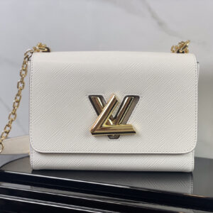 Louis Vuitton Twist Medium Chain Bag in White Epi Leather