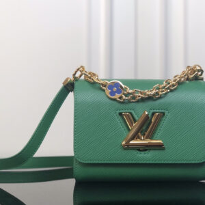 Louis Vuitton Twist Small Crossbody Bag in Green Epi Leather