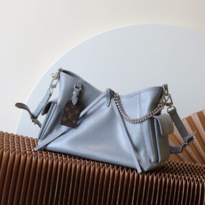 CarryAll Cargo Small Gray Lambskin Crossbody Bag