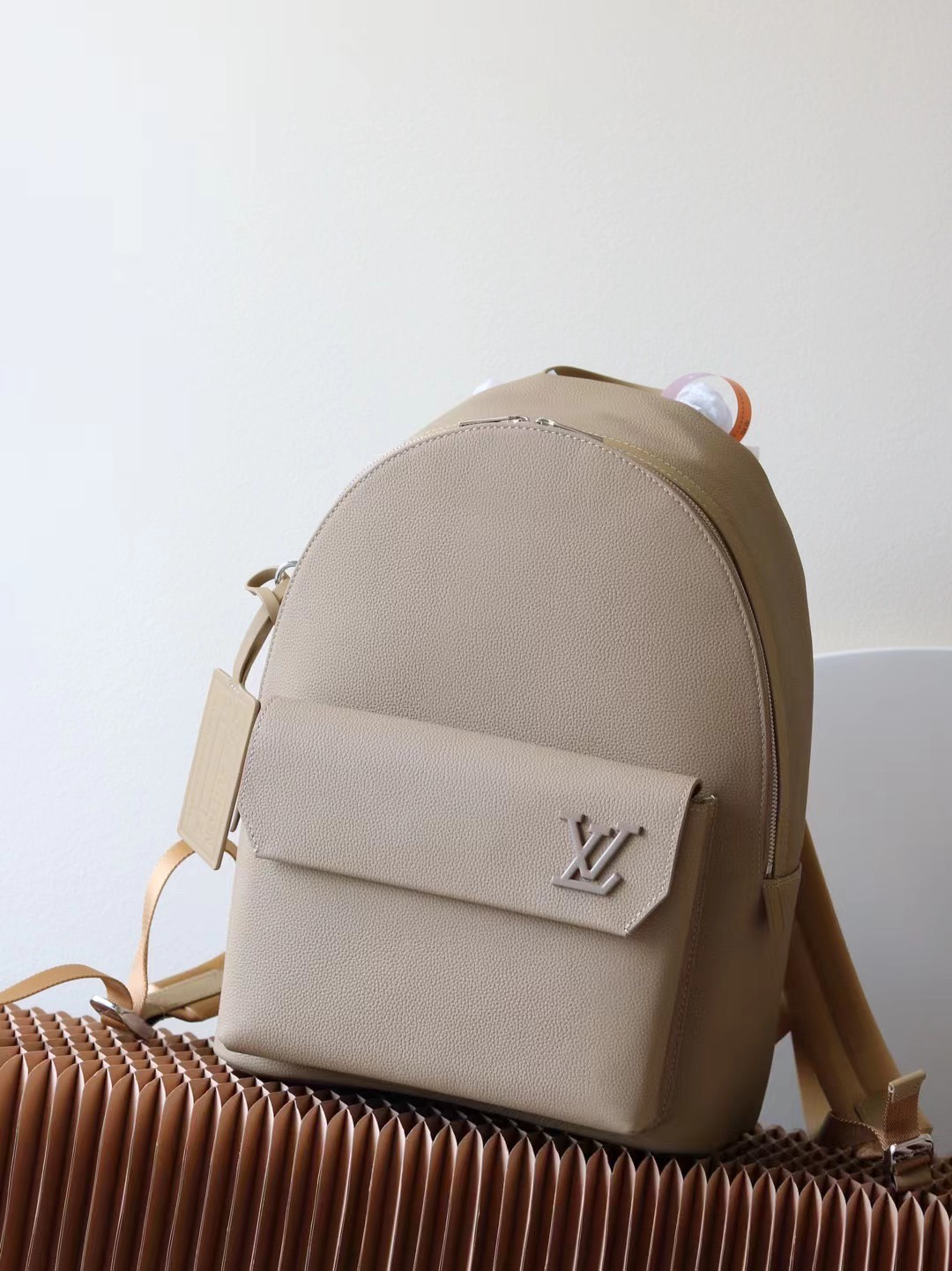 Louis Vuitton Takeoff Backpack M23708 in Apricot Cowhide Leather