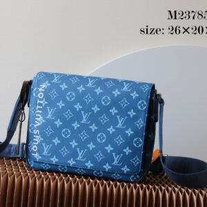 Louis Vuitton District PM Messenger Bag M23785, Blue Monogram Canvas