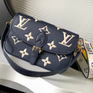 Louis Vuitton Diane Monogram Empreinte Leather Crossbody Bag, Black