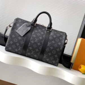 Louis Vuitton Keepall Bandoulière 35 Travel Bag in Monogram Eclipse