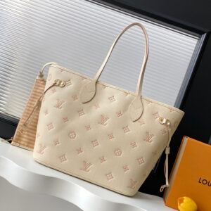 Louis Vuitton Neverfull MM Monogram Empreinte Leather Tote Bag
