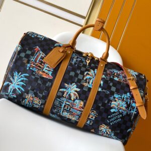 Louis Vuitton Keepall Bandoulière 50 Damier Palm Trees Travel Bag