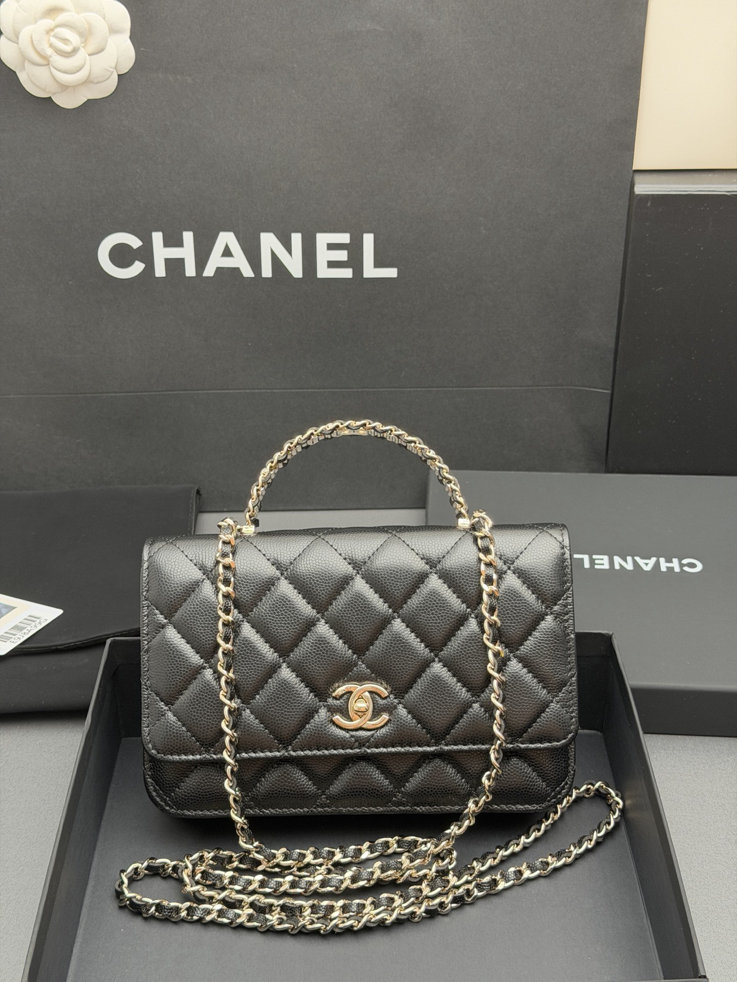 26C Series WOC Caviar-Grain Calfskin Chain Crossbody Bag