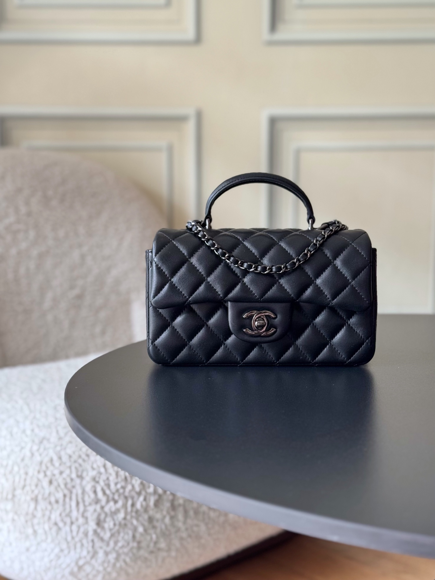 Chanel 21K Mini Classic Flap Bag with Handle AS2431