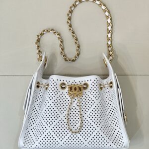 Chanel 25 Laser-Cut Drawstring Bucket Handbag