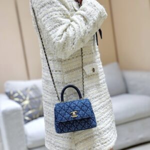 Chanel 26P Mini Coco Handle Denim Bag