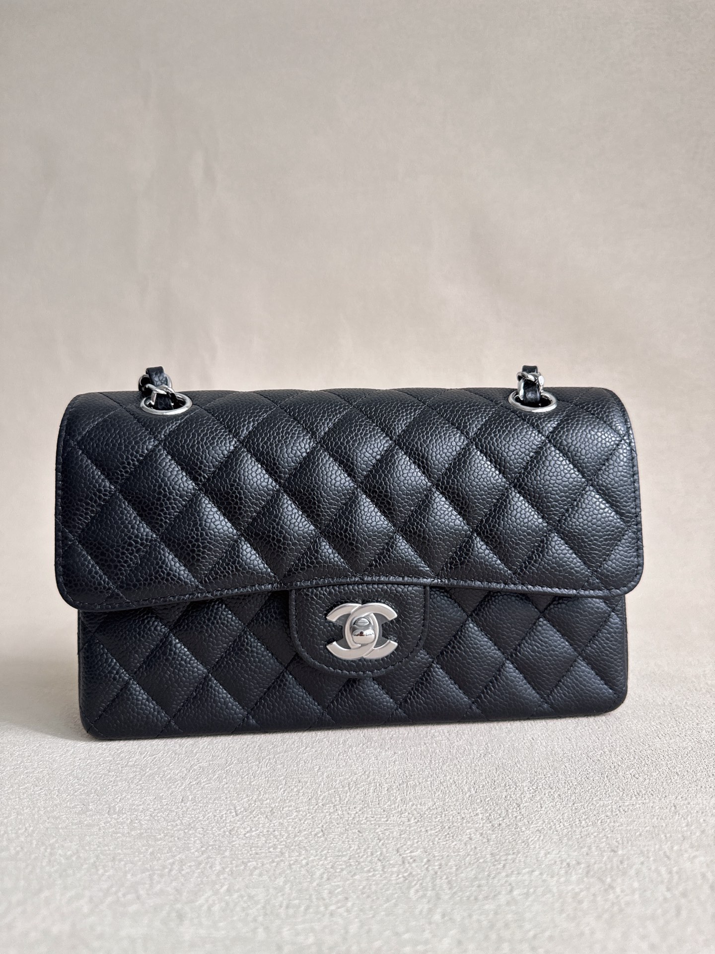 Chanel Small Classic Litchi-Grain Leather Crossbody Bag