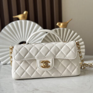 Kelly-Style Handbag in Black with Gold Hardware