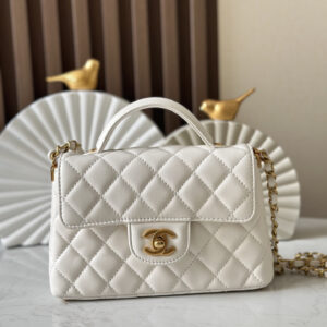 Kelly-Style Handbag in Black and Gold
