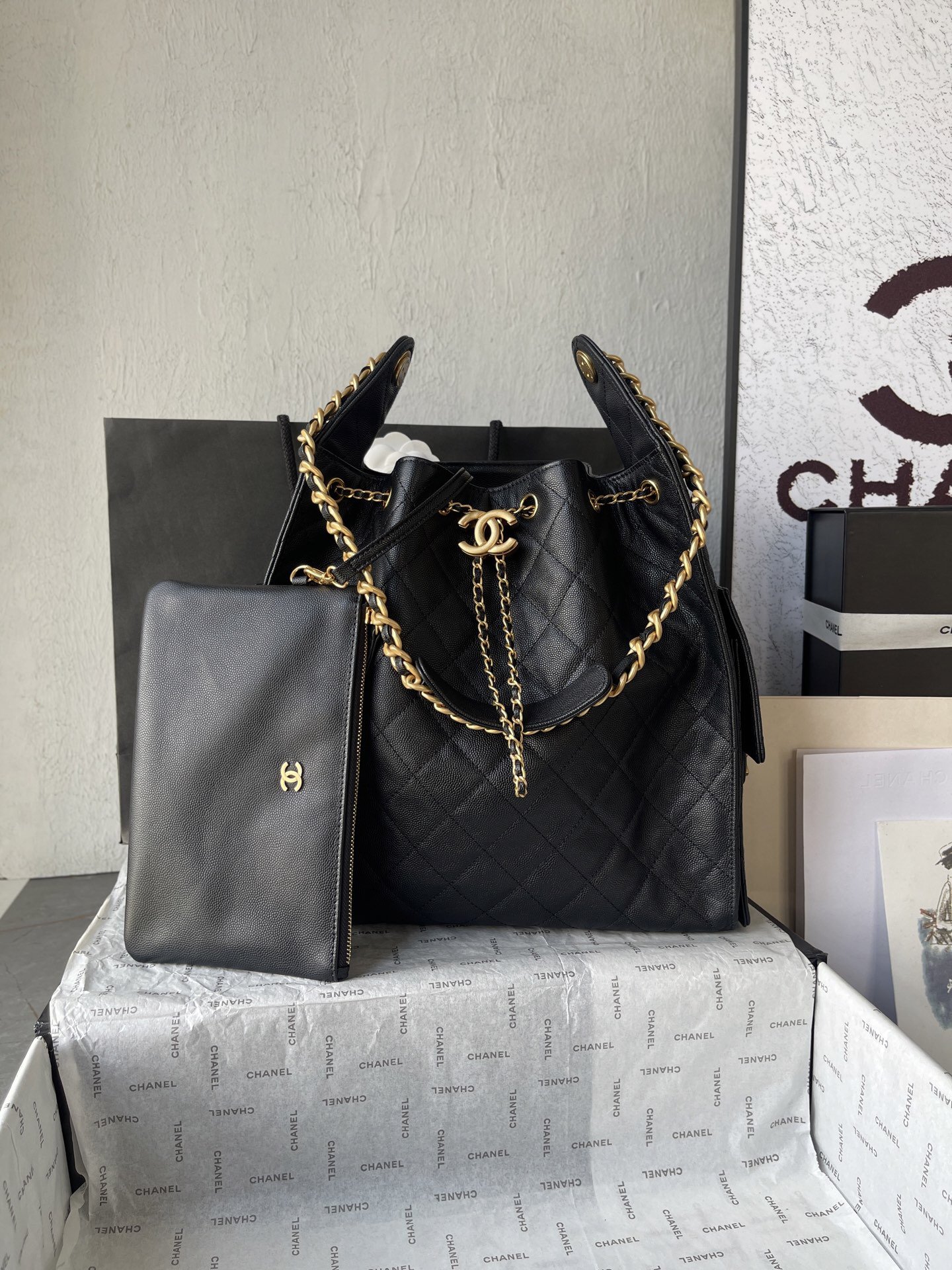 CHANEL 25 Textured Leather Hobo Shoulder Bag AS5311