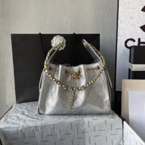 Chanel 25C Quilted Hobo Shoulder Bag