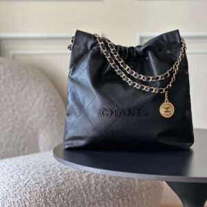 Chanel AS3260 Waxed Leather Small Calfskin Shoulder Bag