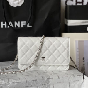 Chanel CF WOC Black Caviar Leather Chain Bag