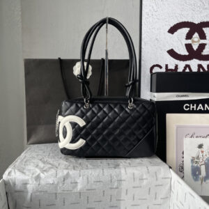Chanel Black and White Panda Bowling Bag