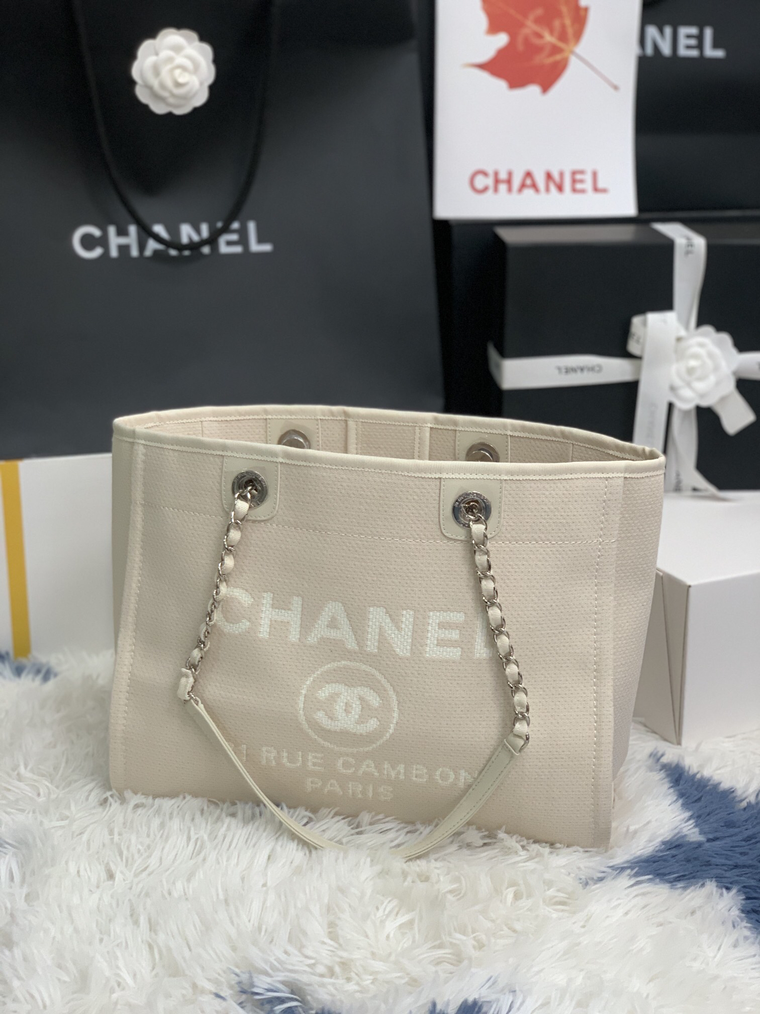 Chanel Denim Canvas Tote Bag