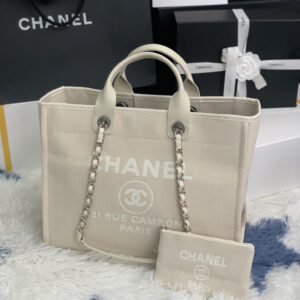 Chanel 2022 Beach Denim Canvas Tote Bag