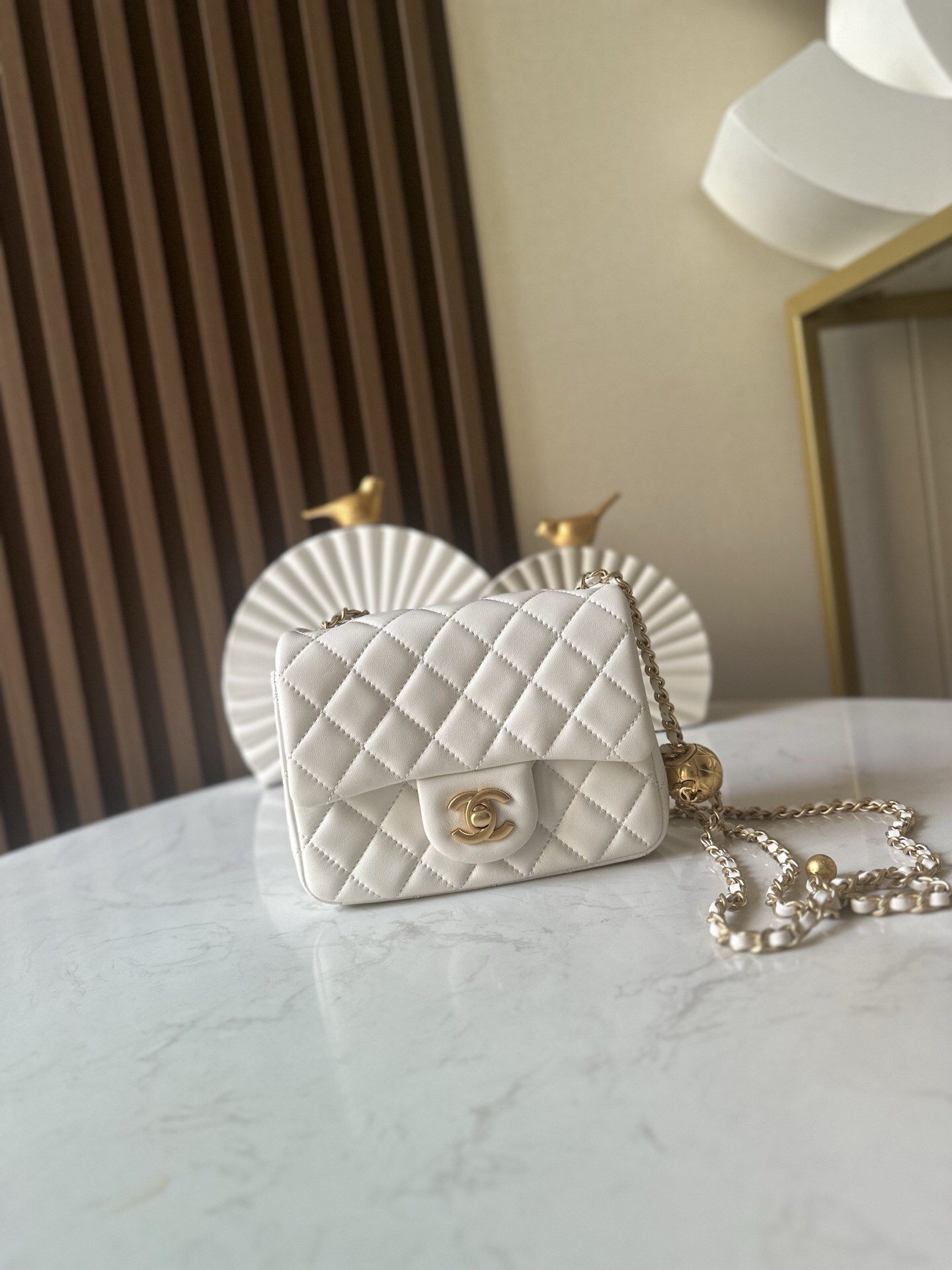 Chanel CF Mini Flap Bag with Gold Ball
