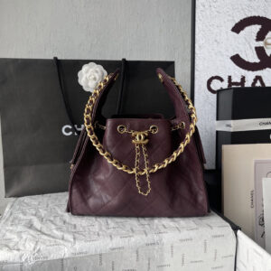 Chanel Quilted Leather Hobo Shoulder Bag, Model AS5293