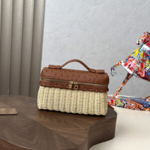 ExtraPocket Woven Bamboo Handbag