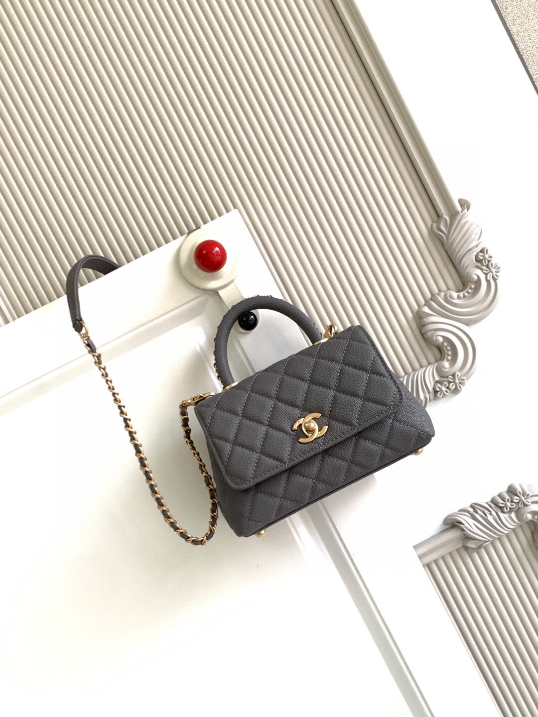 Chanel Coco Handle Small Leather Top-Handle Bag