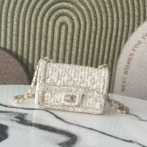 Chanel Fabric Classic Flap Crossbody Bag