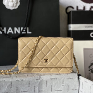 Chanel Classic Flap WOC Lambskin Chain Crossbody Bag