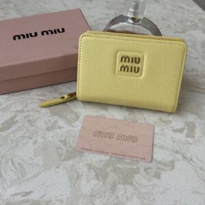 Miu Miu Leather Wallet with Multiple Card Slots