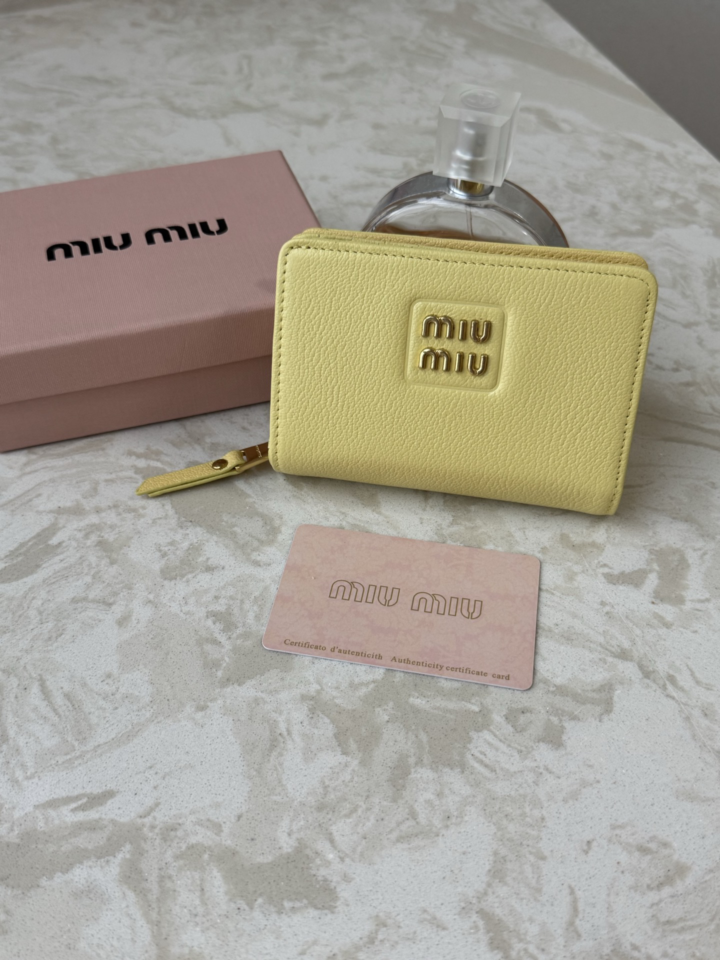 Miu Miu Leather Wallet with Multiple Card Slots