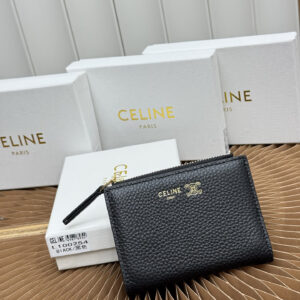 CELINE Short Leather Wallet