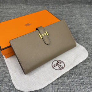 Hermes Epsom Leather Vertical Zip Wallet