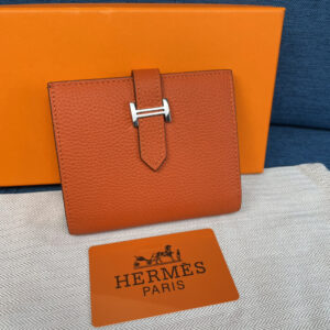 Hermes Togo Leather Vertical Wallet
